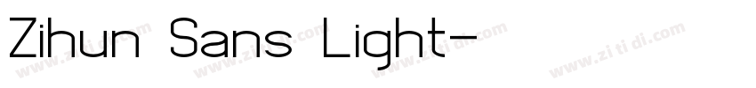 Zihun Sans Light字体转换